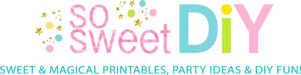 So Sweet DIY Logo | Kids Party Printables and Kids DIY Party Ideas
