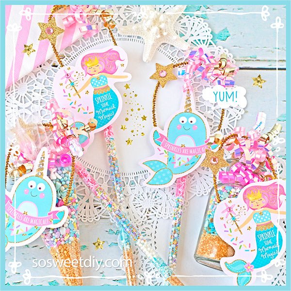 MERMAIDS & NARWHALS PARTY PRINTABLES - So Sweet DIY