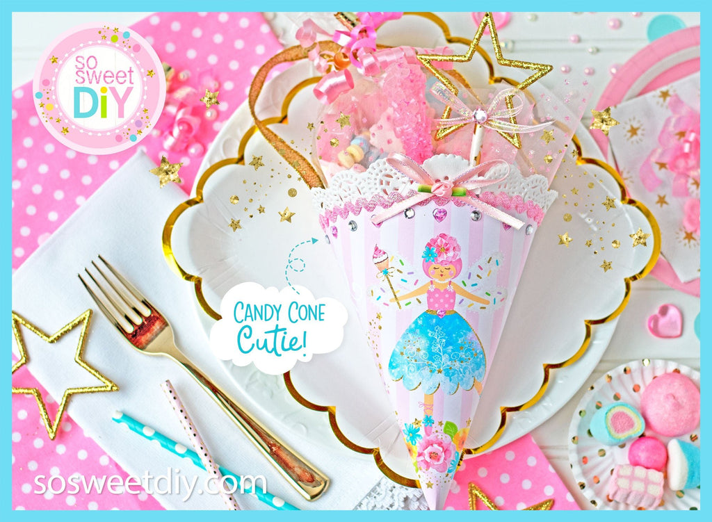 Fairy Candy Cone Party Favors Printable Kit