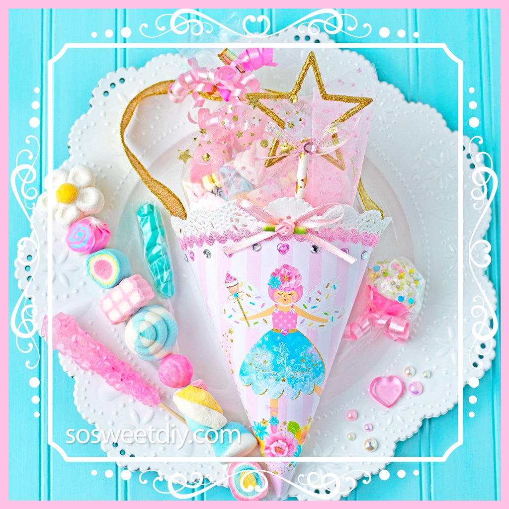 Fairy Candy Cone Party Favors Printable Kit