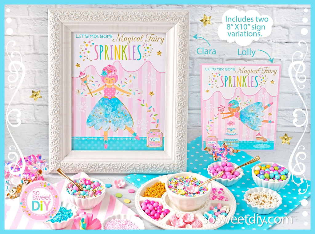 Fairy DIY Sprinkles Party Printable Kit