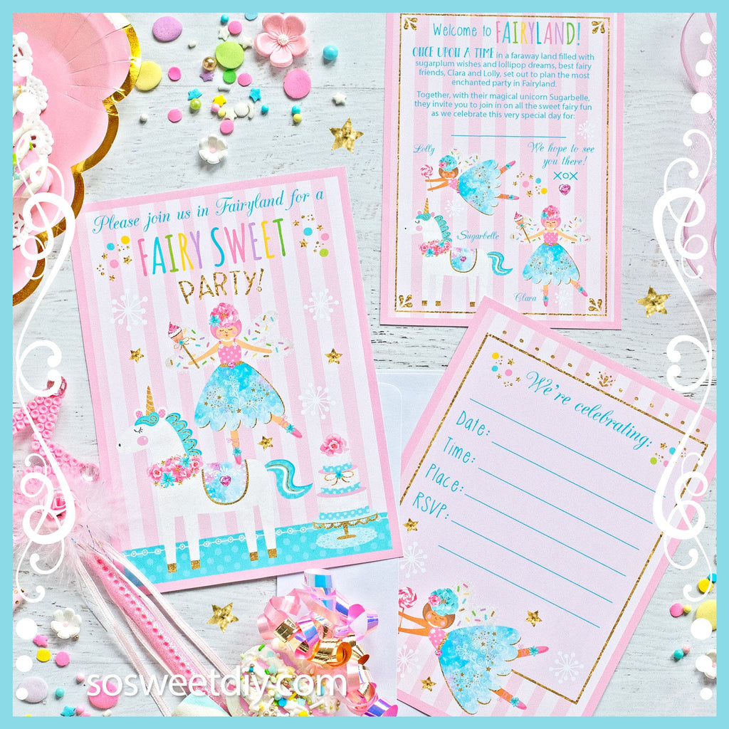 Fairy Party Invitation Printable Kit