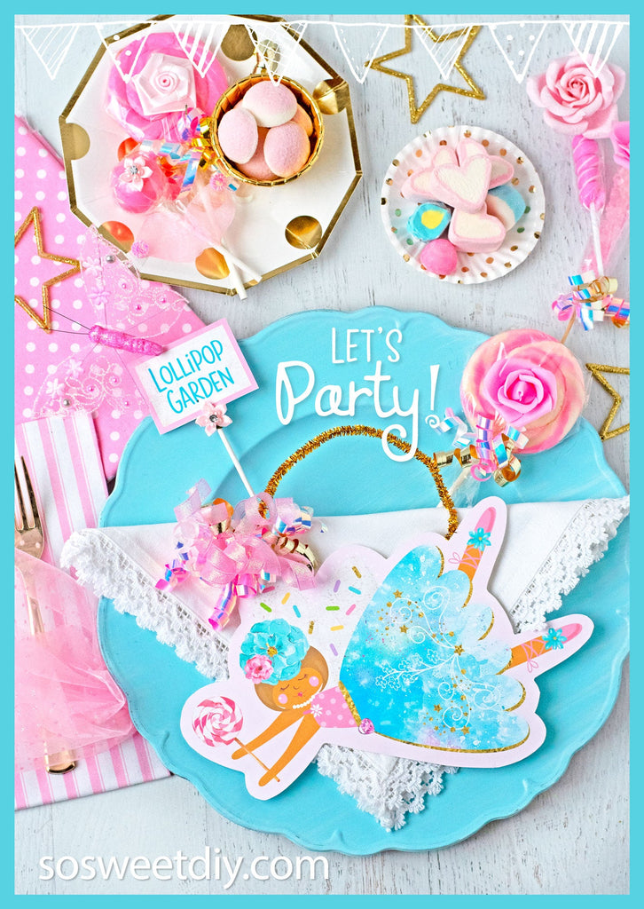 Fairy Party Lollipop Decoration Printable Kit