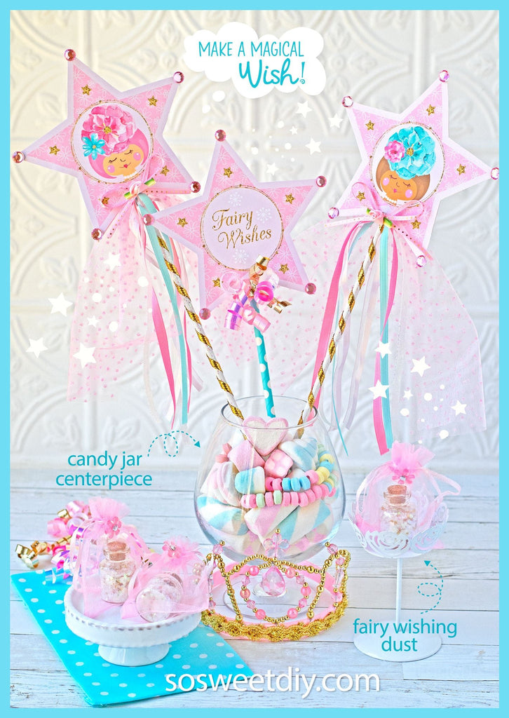 Fairy Wands Party Favors Printable Kit