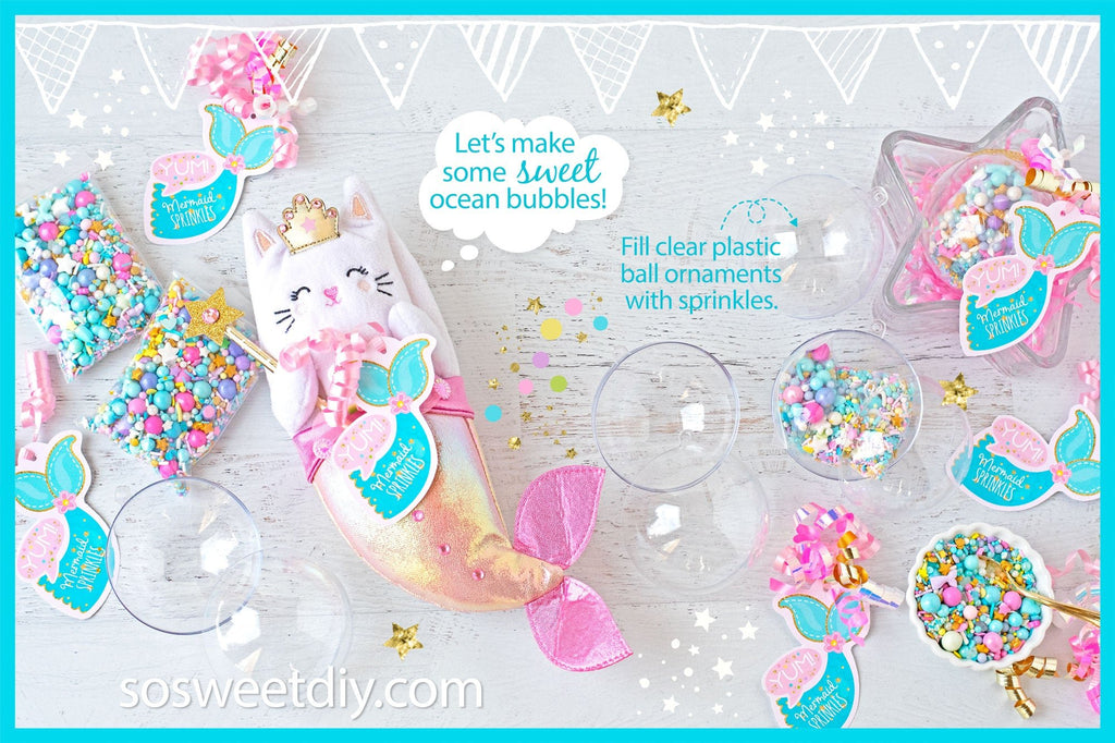 Mermaid DIY Sprinkles Party Printable Kit