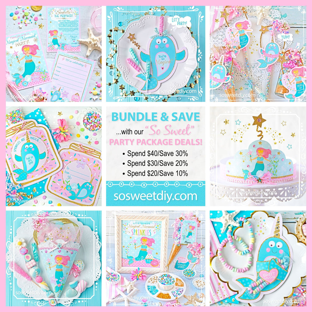 Mermaid Party Printables and DIY Mermaid Party Ideas