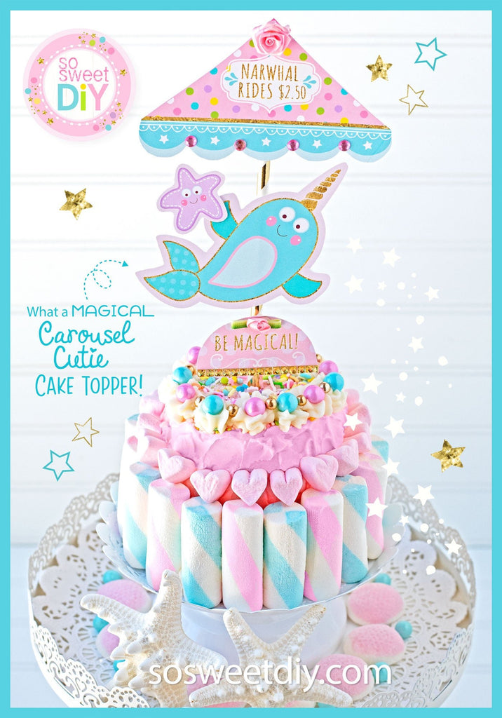 20 Piece Carousel Cake Toppers Gold Glitter Carousel Cake Toppers (insert  Card) (santanxing) | Fruugo UK
