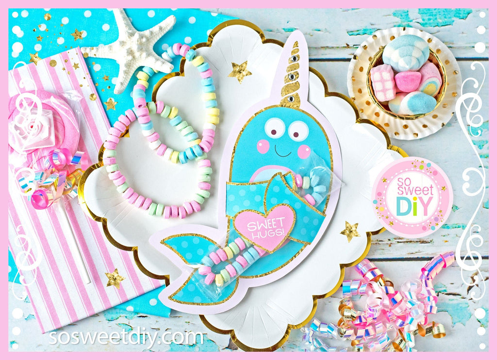 Narwhal Party Favor Treat Cards Printable Kit