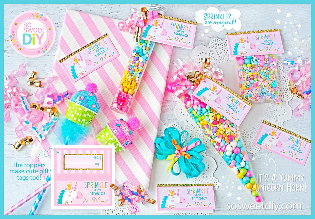 Unicorn DIY Sprinkles Party Printable Kit